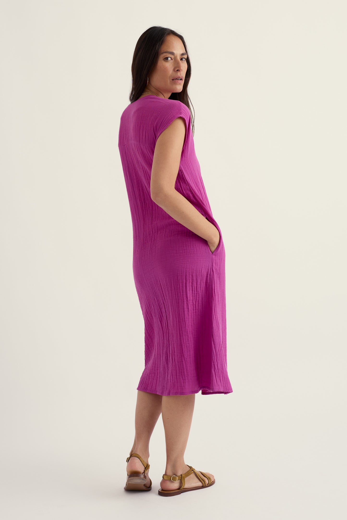 Sand Patterns Dress in GOTS-Certified Organic Cotton